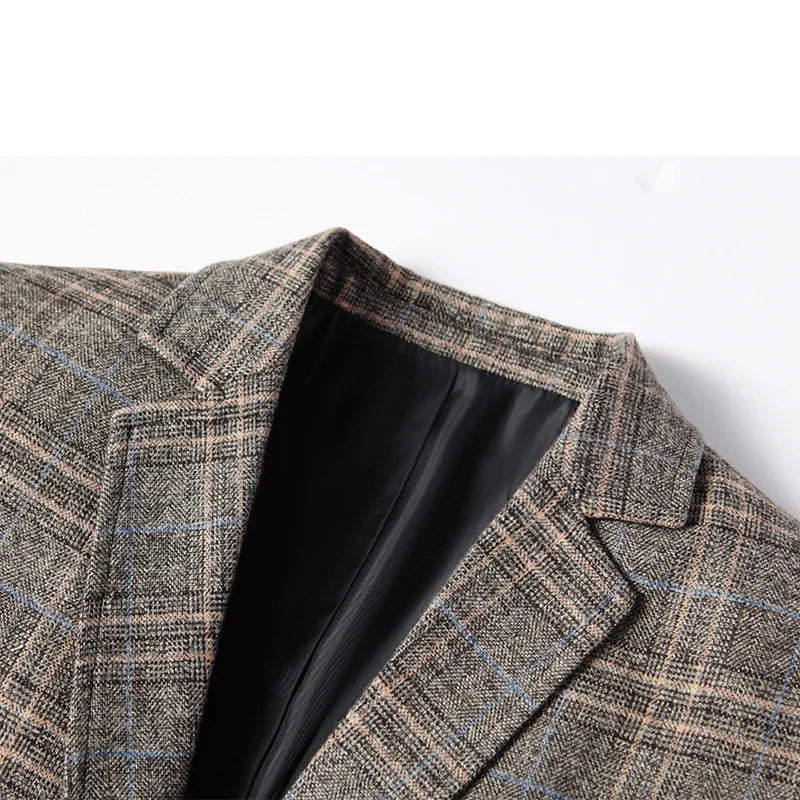 Spring Slim-Fit Single-Breasted Jacket for Middle-Aged