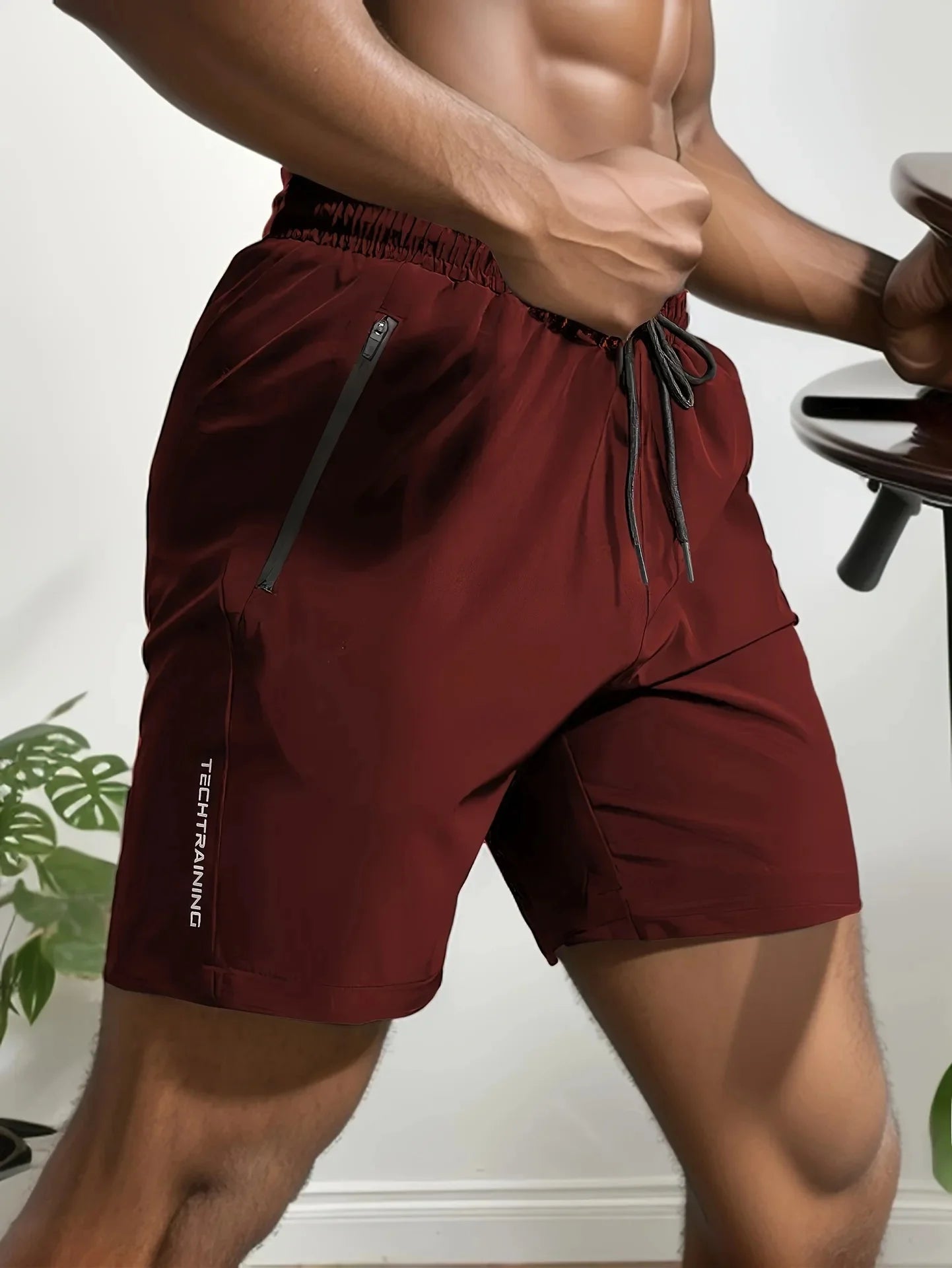 Men’s Letter Print Drawstring Shorts