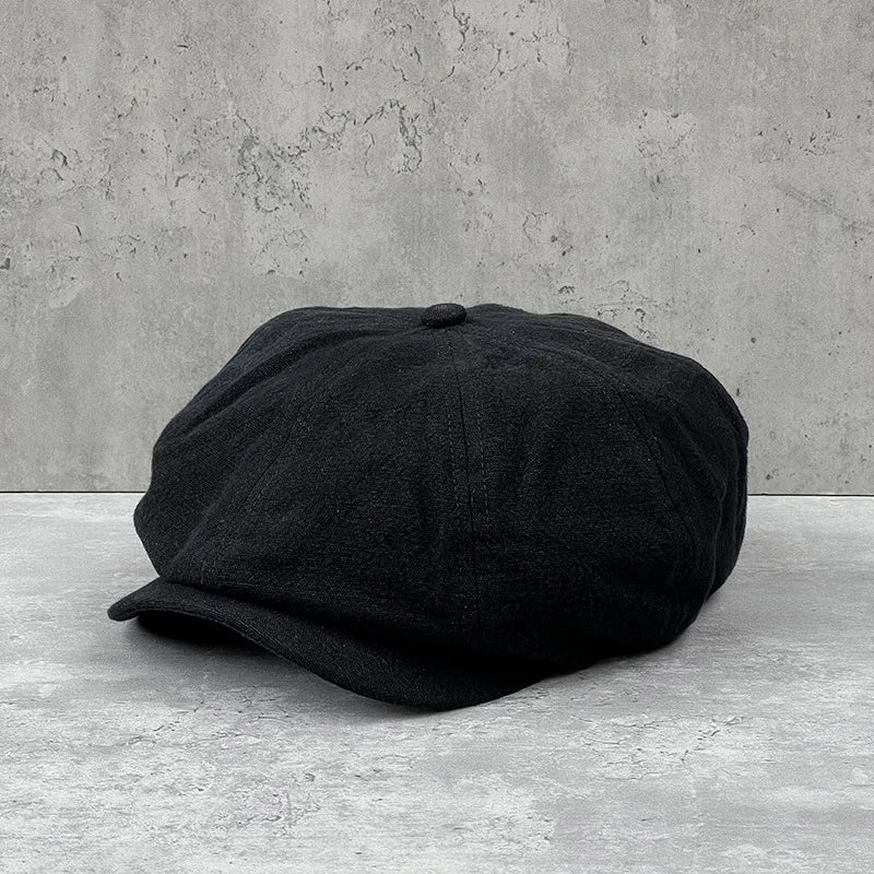 Cotton Linen Newsboy Cap