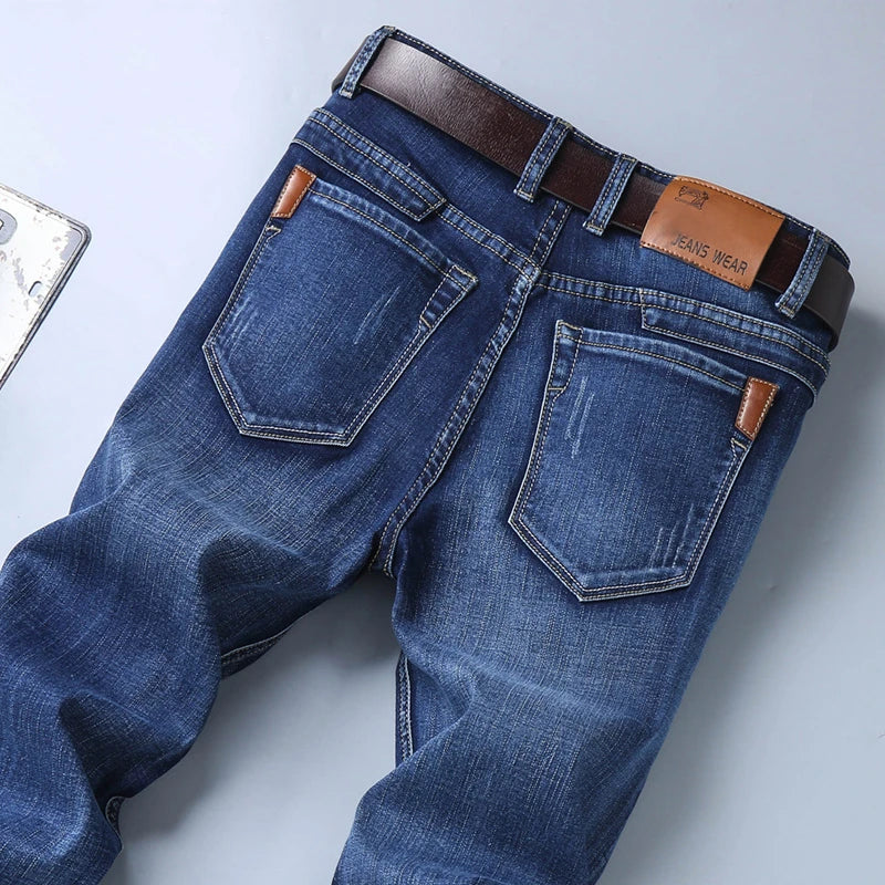 Spring & Autumn Men’s Classic Straight Jeans