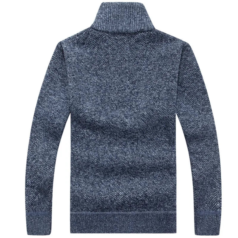 Men’s Slim Fit Thick Fleece Turtleneck Sweater