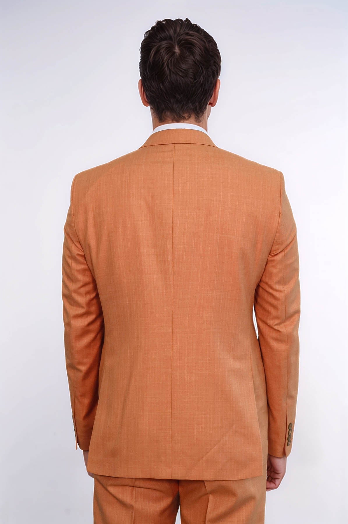 Two Piece Slim Fit Single Button Mustard Yellow Men Suit