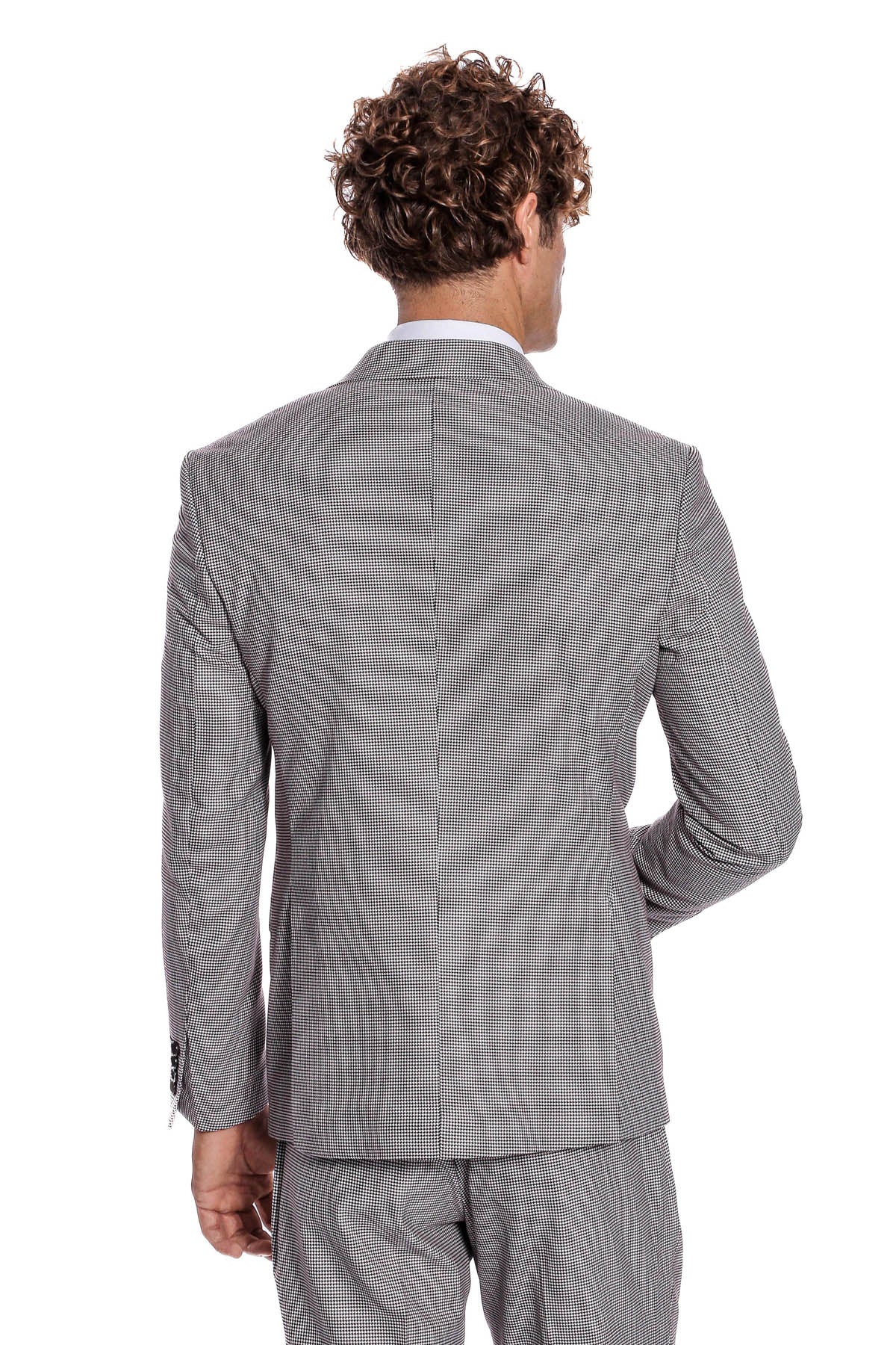 KOALA SYDNEY Two Piece Patterned Grey Men Suit