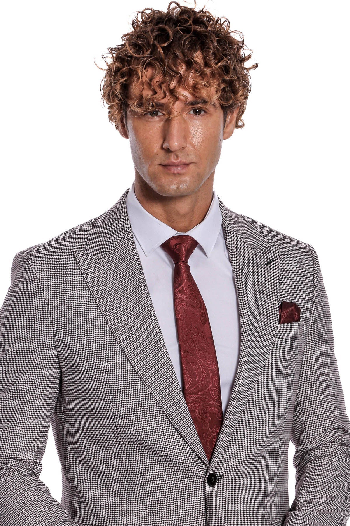 KOALA SYDNEY Two Piece Patterned Grey Men Suit