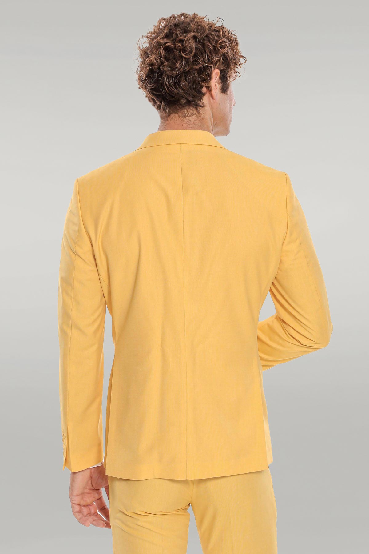 KOALA SYDNEY 2 Piece Patterned Slim Fit Yellow Men Suit -