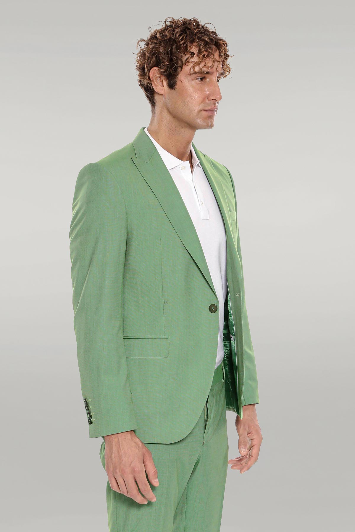 KOALA SYDNEY 2 Piece Patterned Slim Fit Green Men Suit -