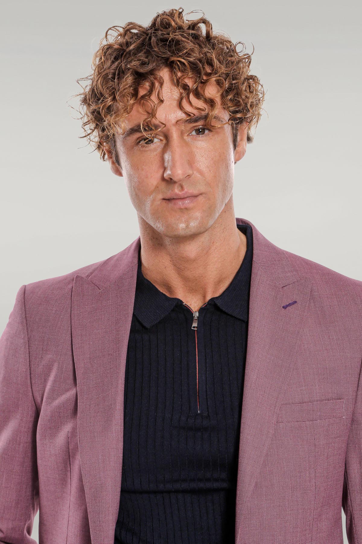 KOALA SYDNEY 2 Piece Patterned Slim Fit Purple Men Suit -