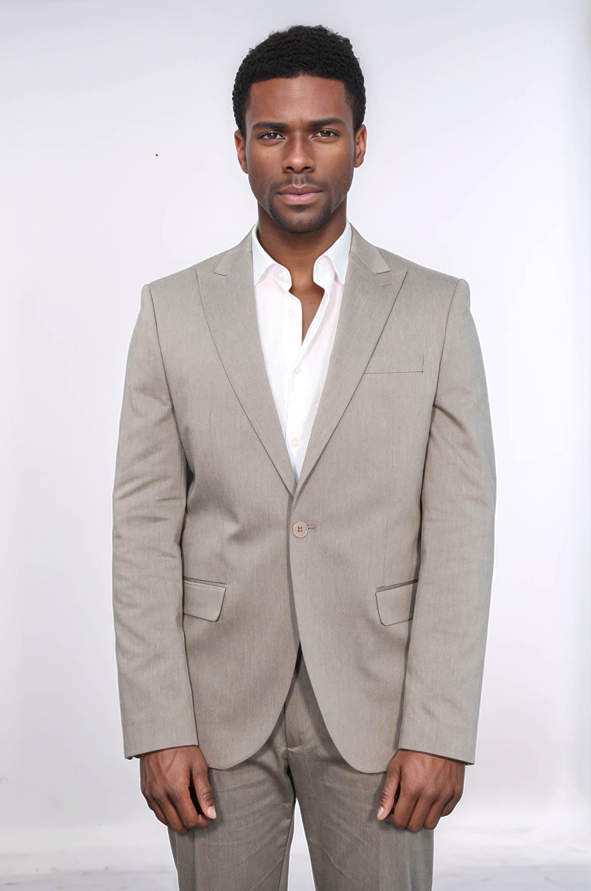 KOALA SYDNEY Single Buttons 2 Piece Beige Men Suit