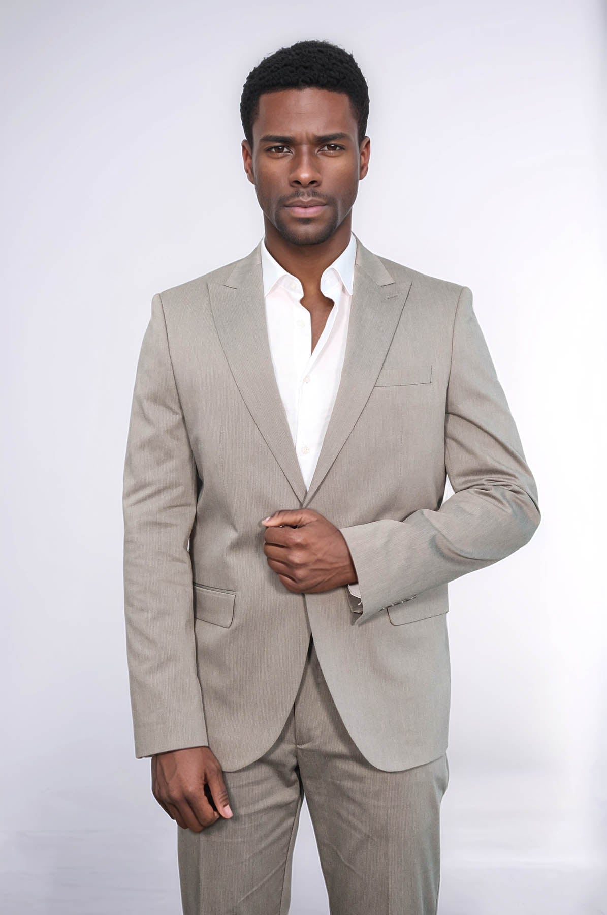 KOALA SYDNEY Single Buttons 2 Piece Beige Men Suit