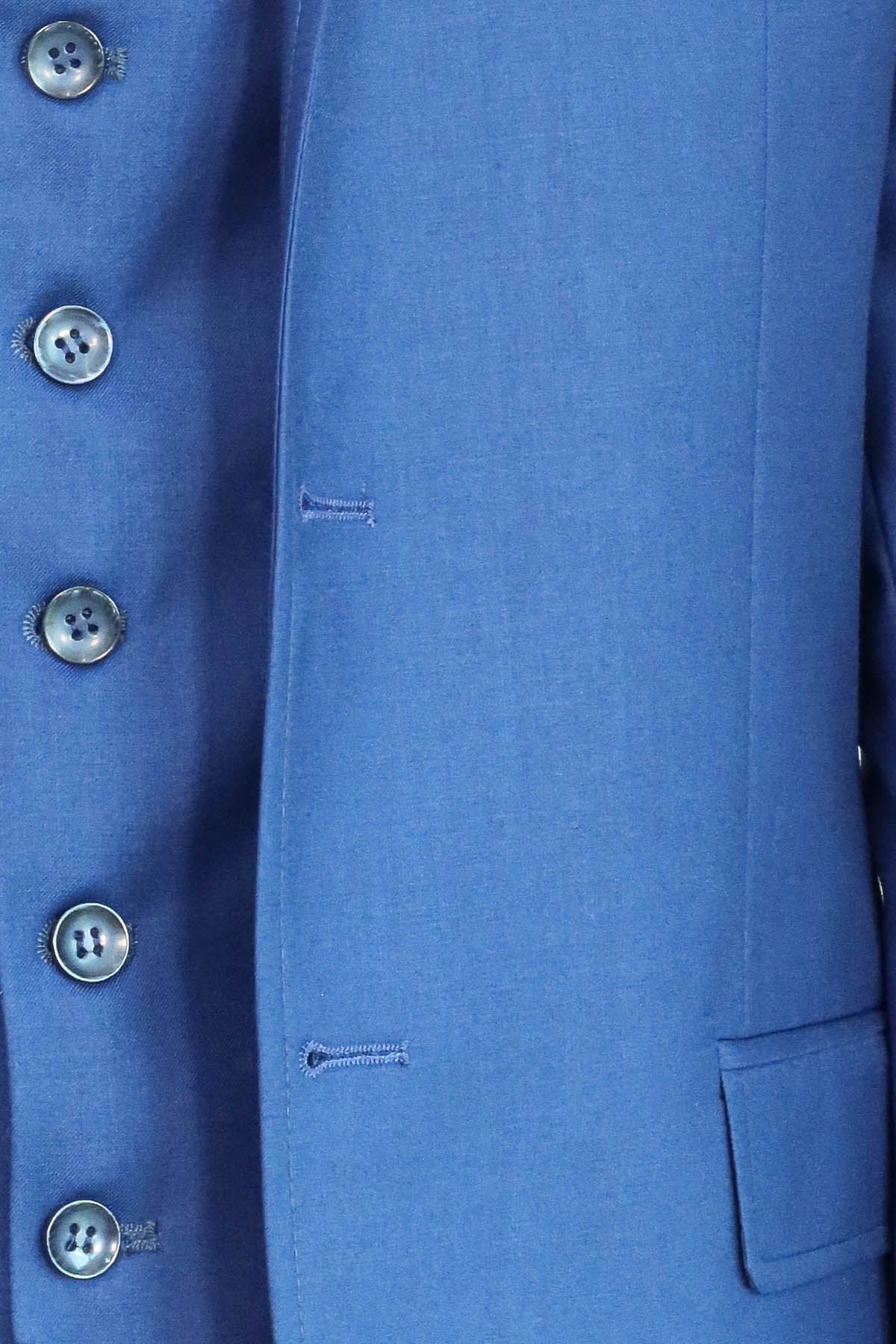 Plain Vested Navy Blue Men's Suit