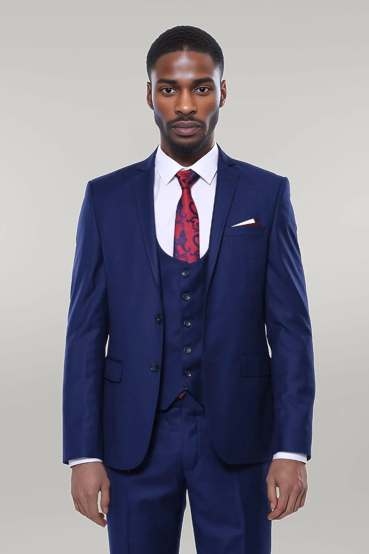 KOALA SYDNEY Plain Vested Navy Blue Men's Suit |