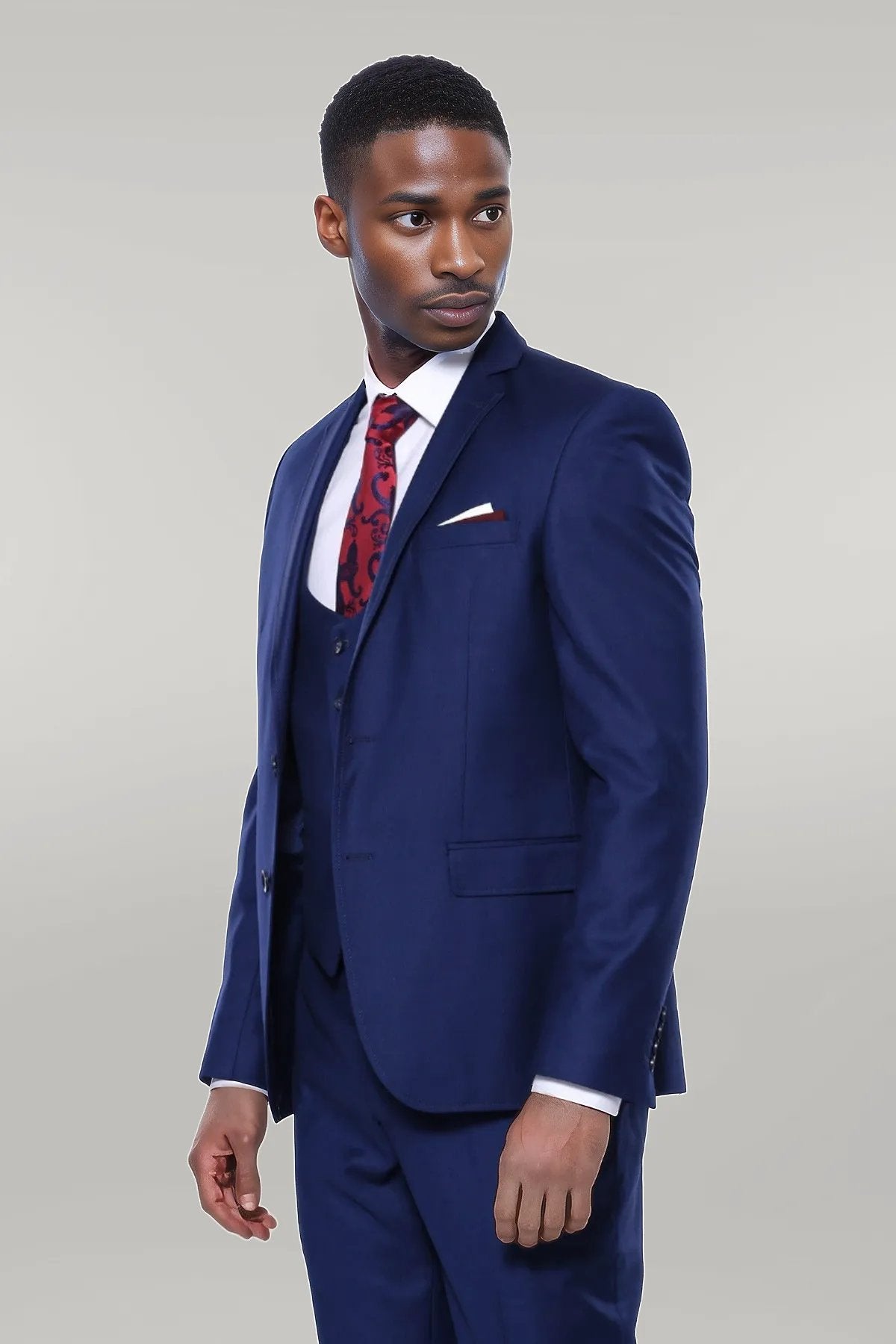 KOALA SYDNEY Plain Vested Navy Blue Men's Suit |