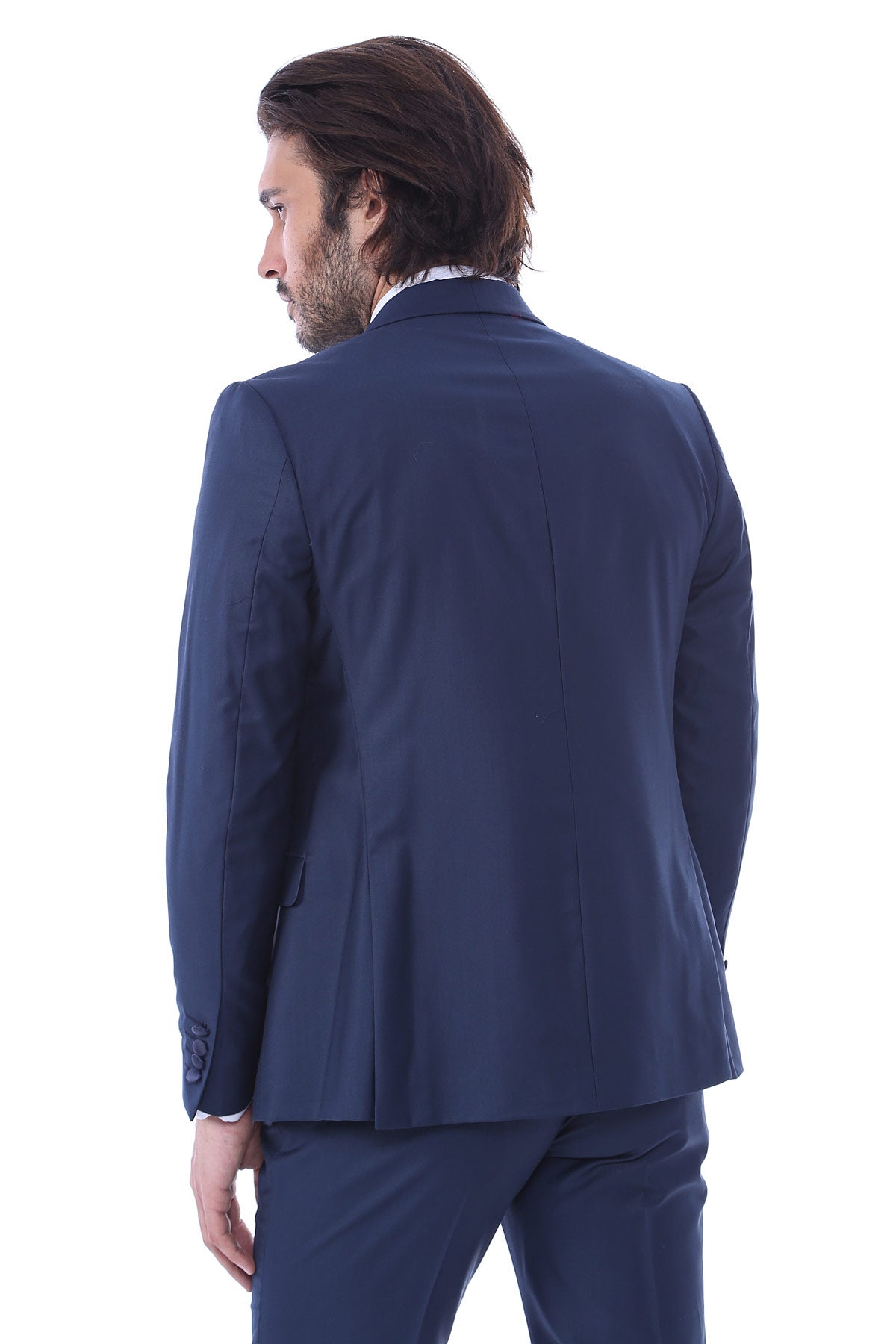 KOALA SYDNEY 2 Piece Tuxedo Collar Piping Navy Blue Suit-