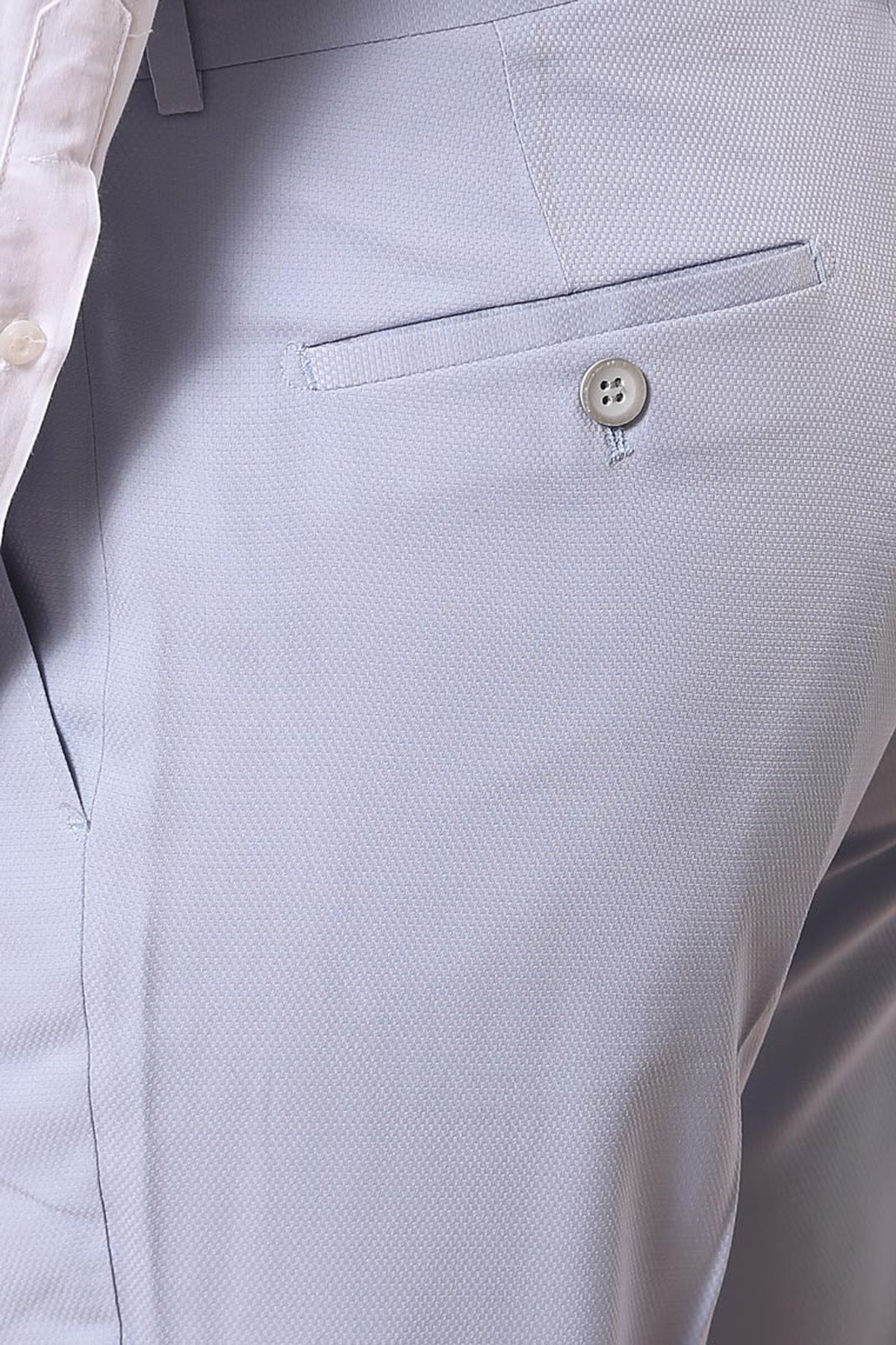 KOALA SYDNEY Mono Lapel Patterned Light Blue Tuxedo Suit-Wessi