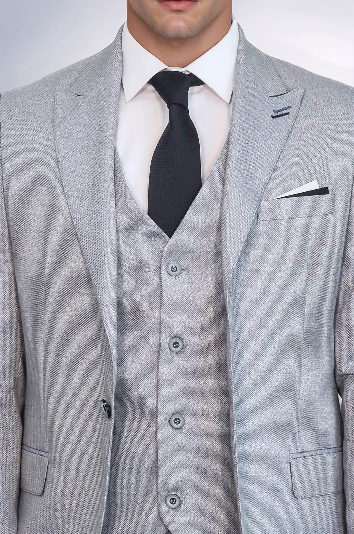KOALA SYDNEY Patterned Light Blue 3 Piece Suit |