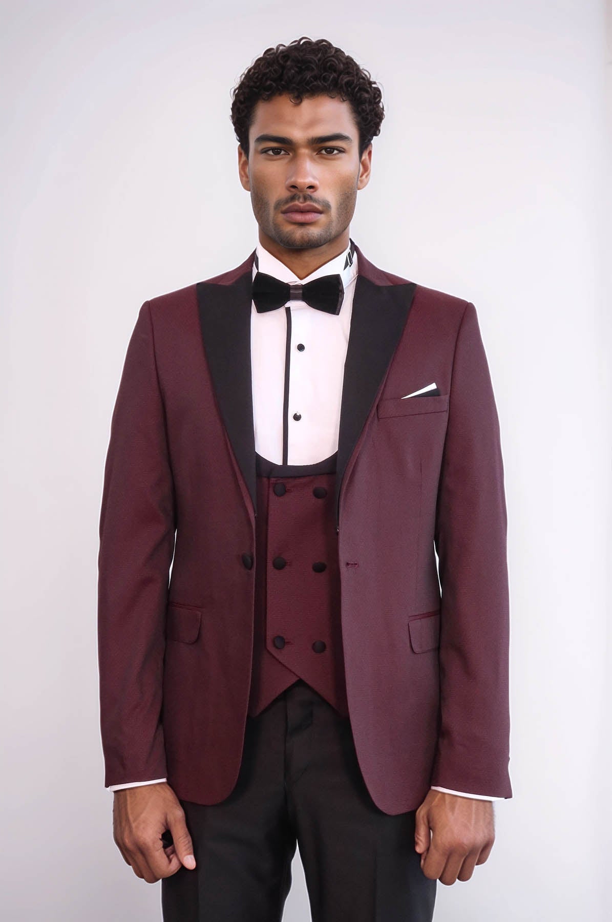 Claret Red Men's Tuxedo