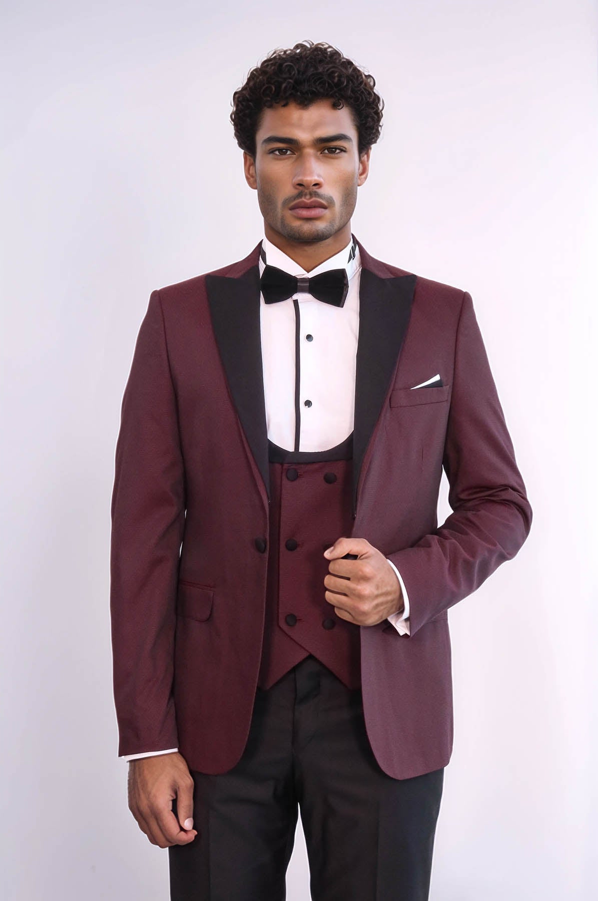 Claret Red Men's Tuxedo