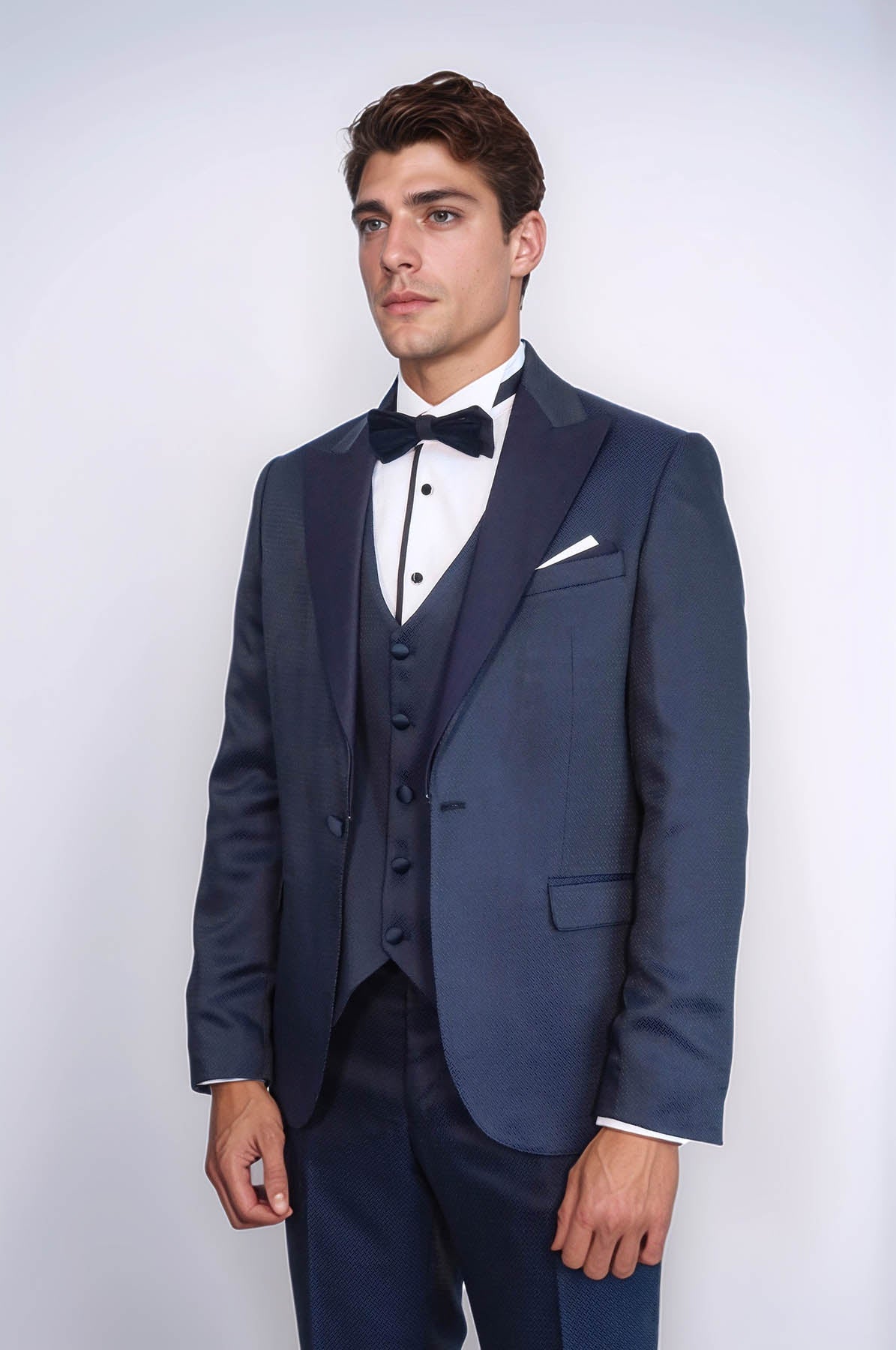 Navy Blue Modeled Tuxedo