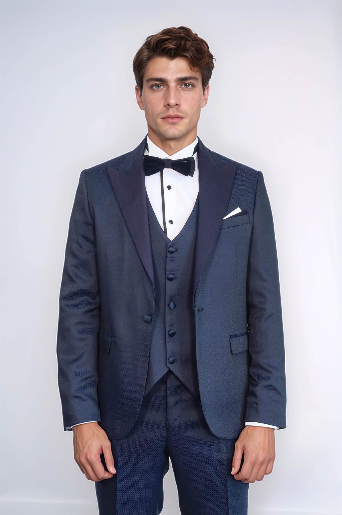 Navy Blue Modeled Tuxedo