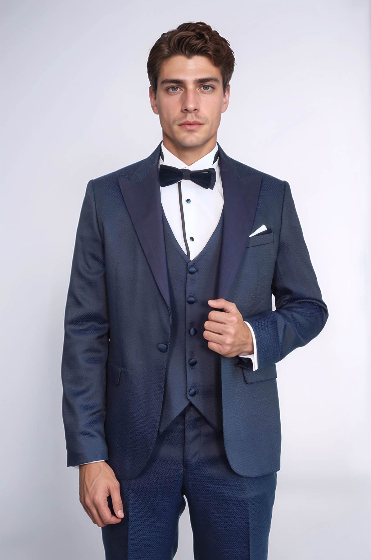 Navy Blue Modeled Tuxedo