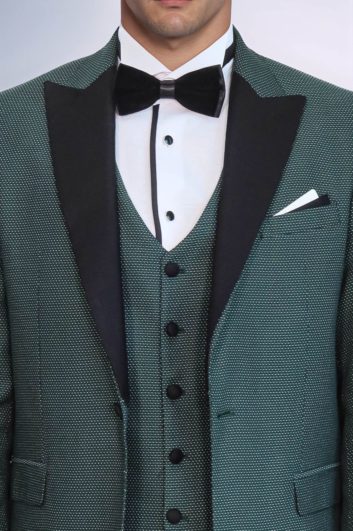 Green Modeled Lapel Tuxedo