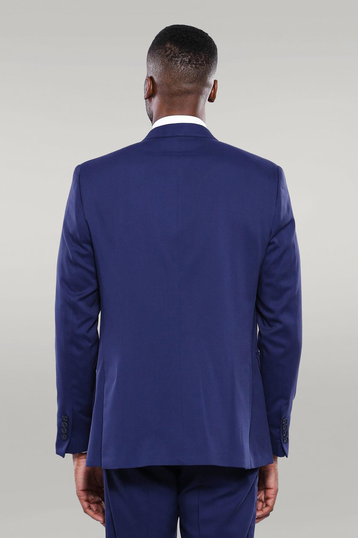 Detachable Lapel Blue Men Tuxedo - Wessi