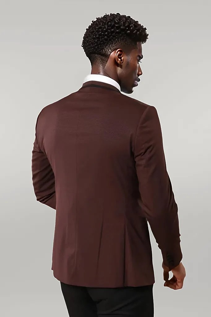 Burgundy Shawl Lapel Tuxedo