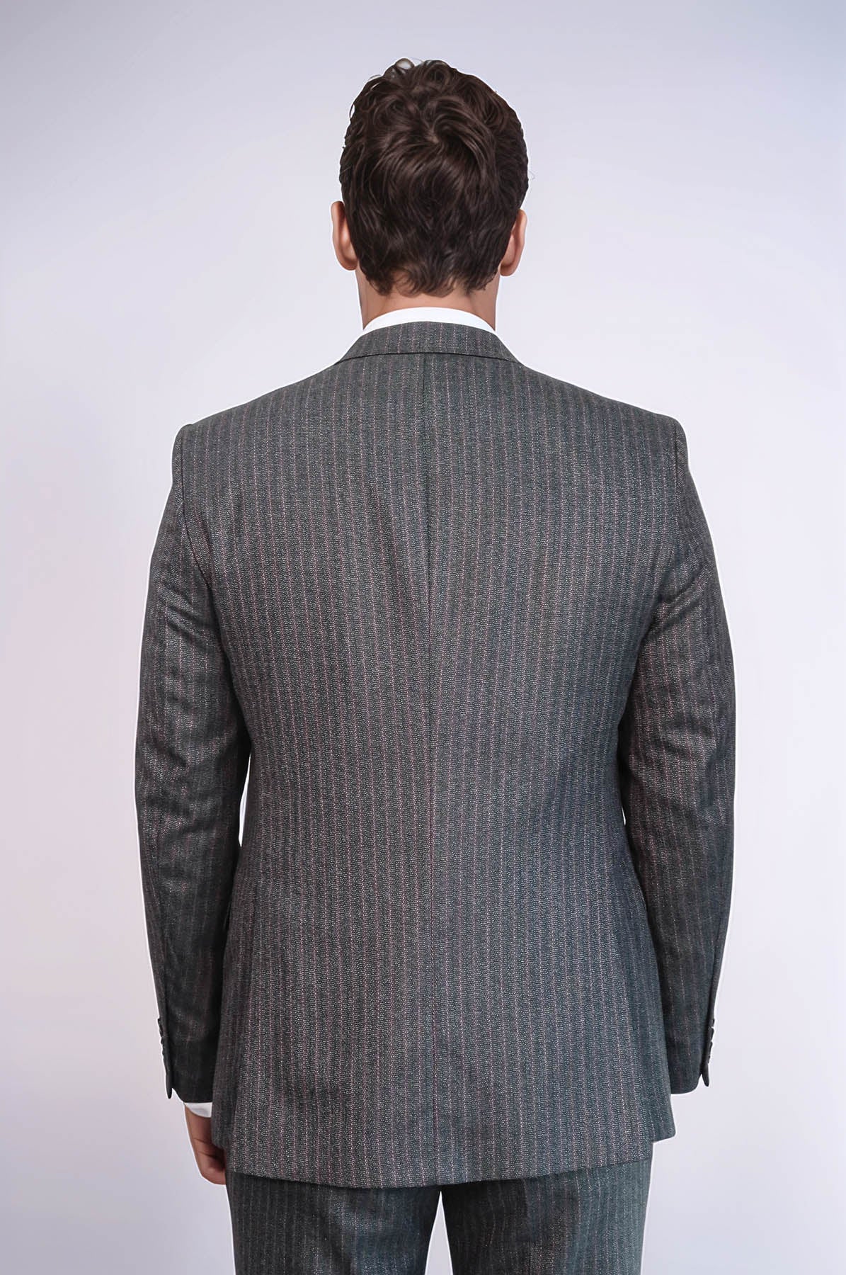 KOALA SYDNEY Striped Black Vested Suit -