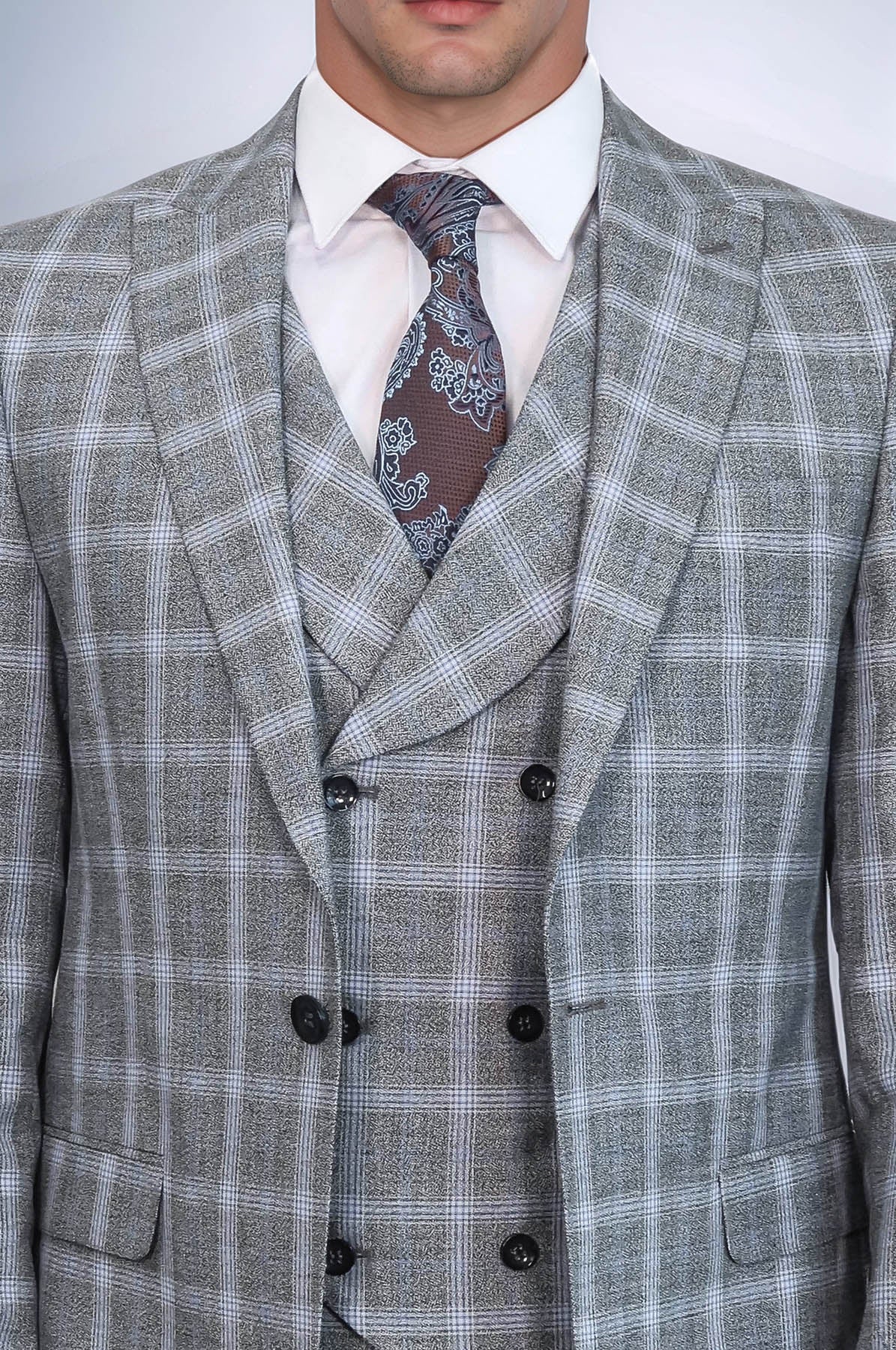 KOALA SYDNEY Double Breasted Grey Suit |