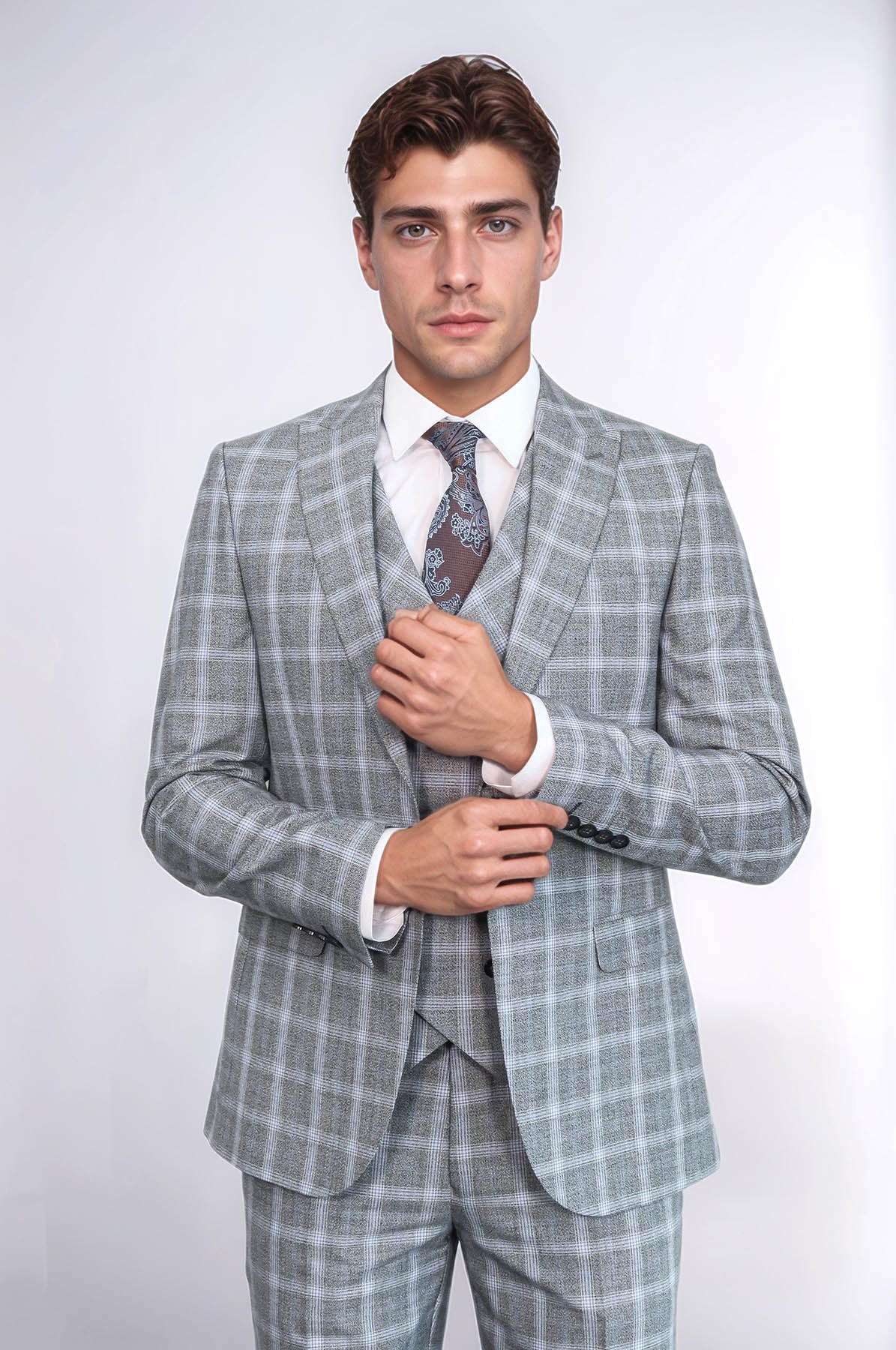 KOALA SYDNEY Double Breasted Grey Suit |