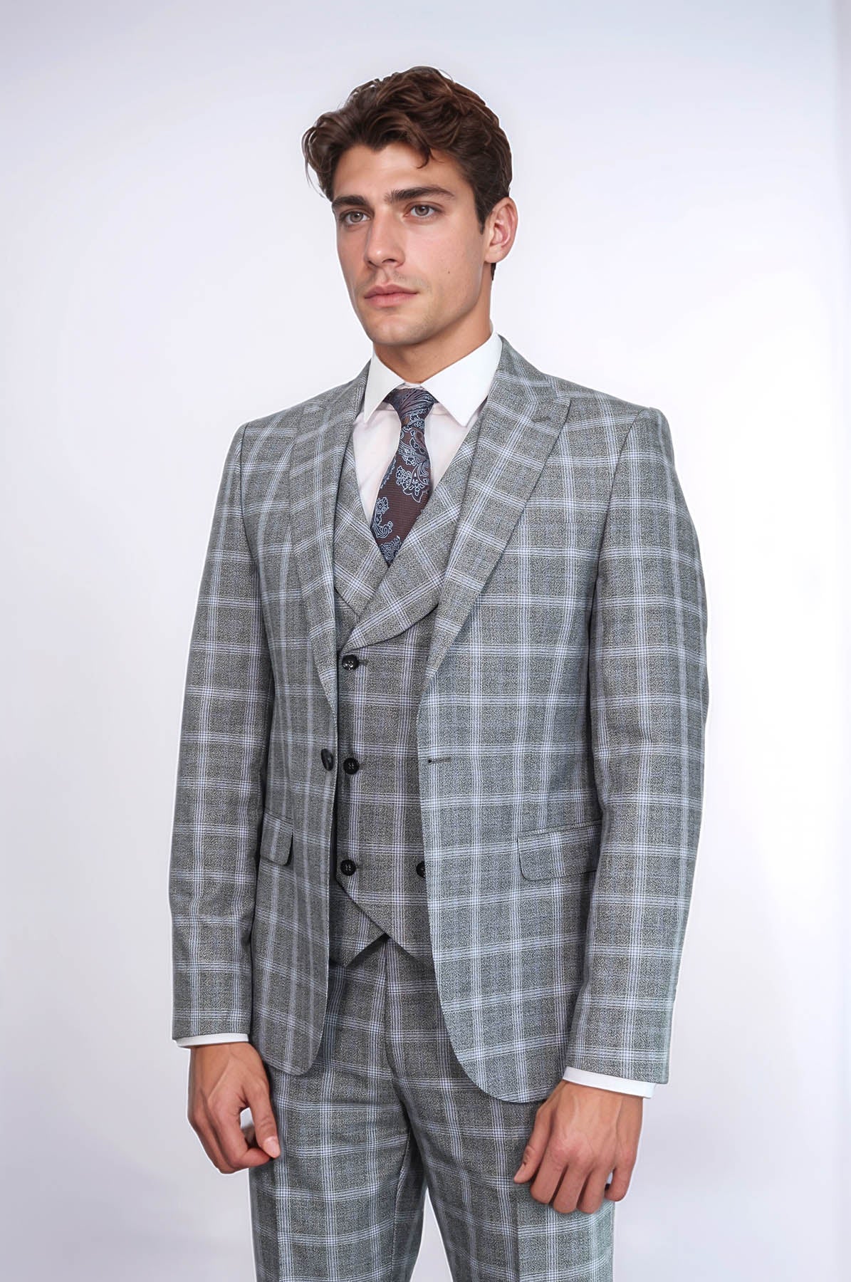 KOALA SYDNEY Double Breasted Grey Suit |