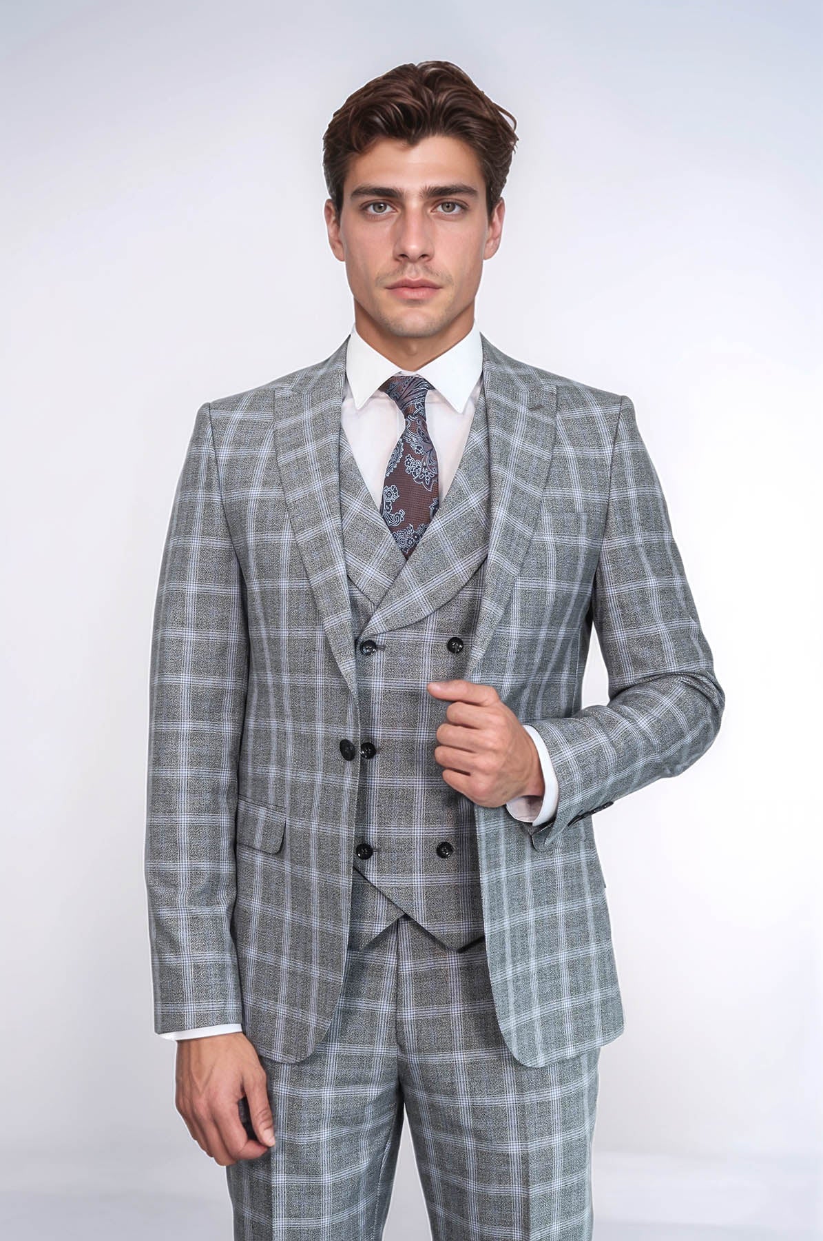KOALA SYDNEY Double Breasted Grey Suit |