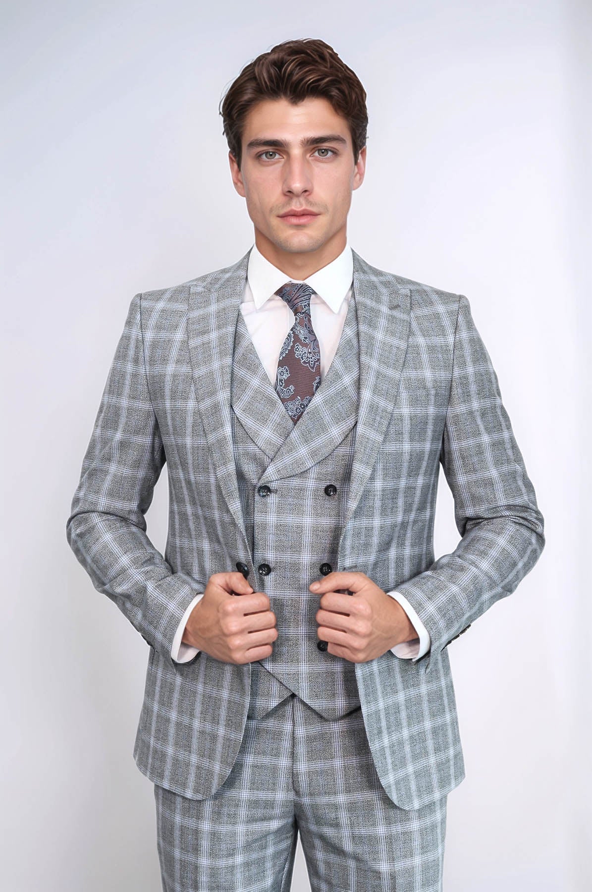 KOALA SYDNEY Double Breasted Grey Suit |