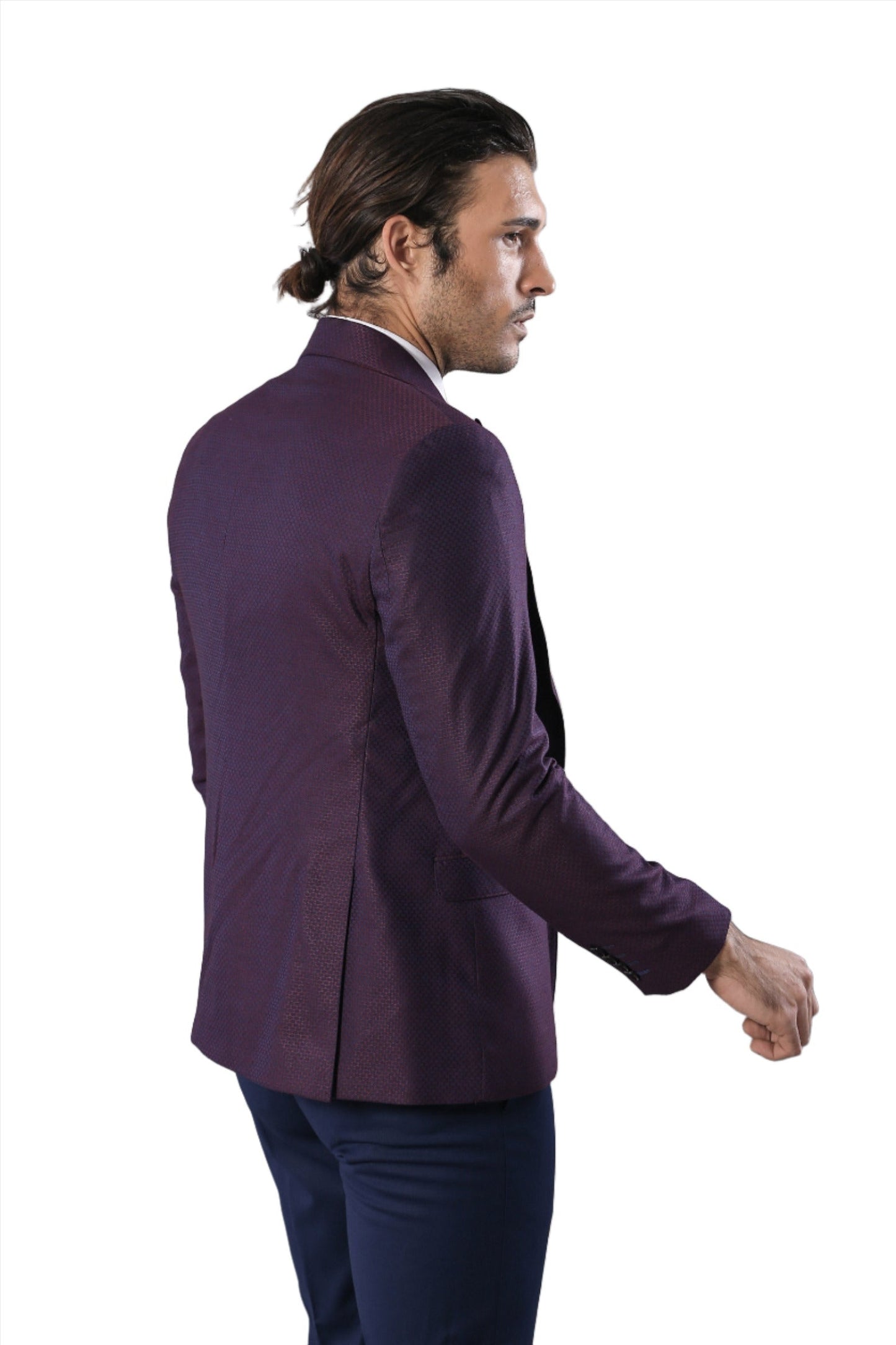 KOALA SYDNEY Burgundy Jacket Combined Navy Blue Suit -