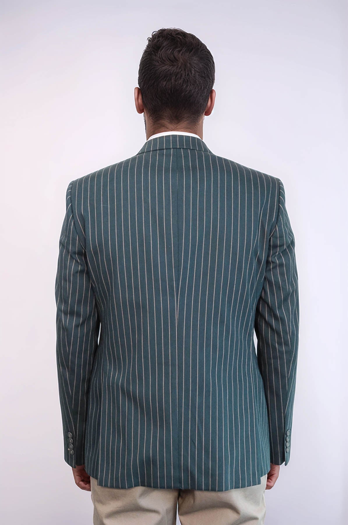 KOALA SYDNEY Striped Jacket Green Men's Suit |