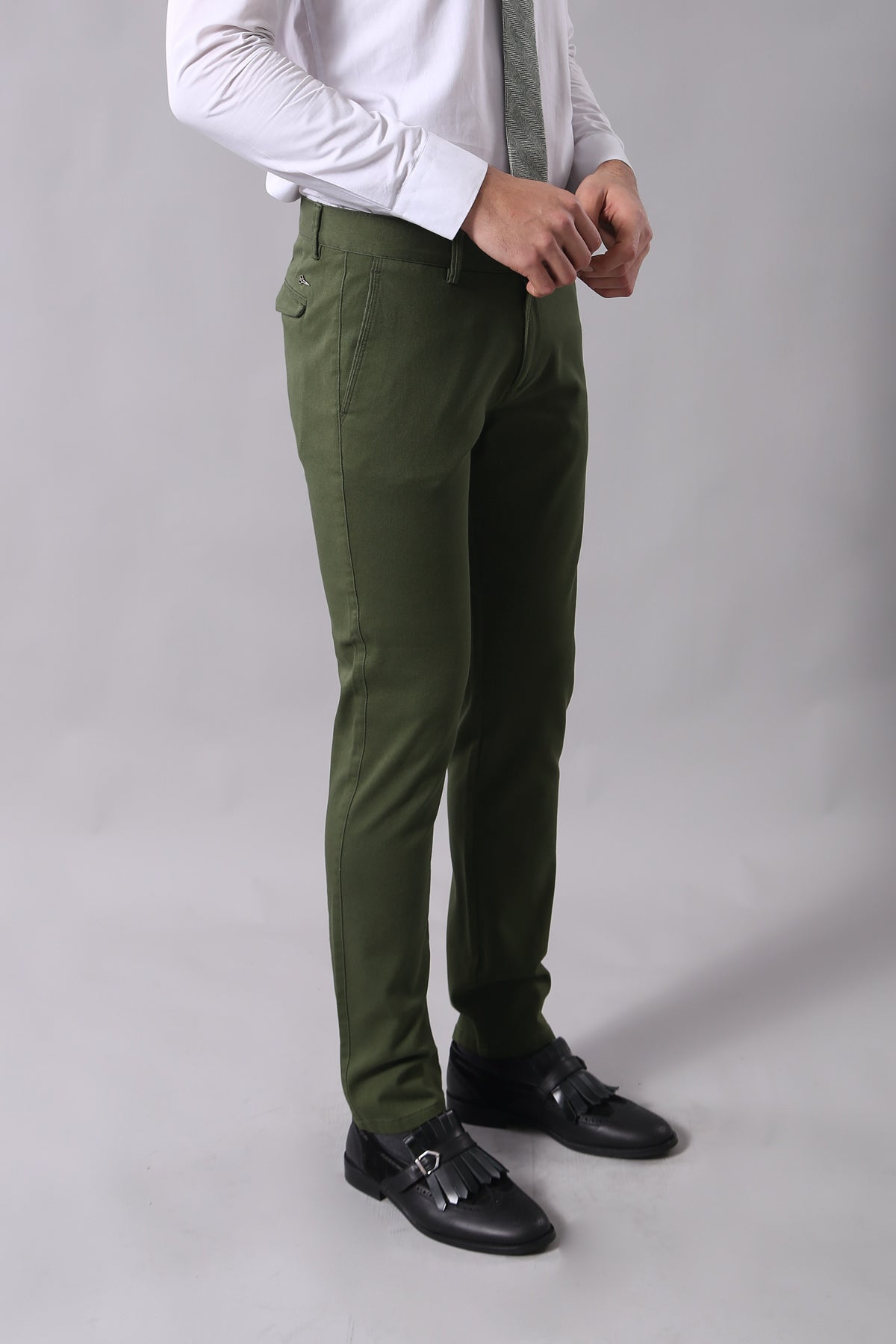 Combined Vested Green Plaid Men's Suit