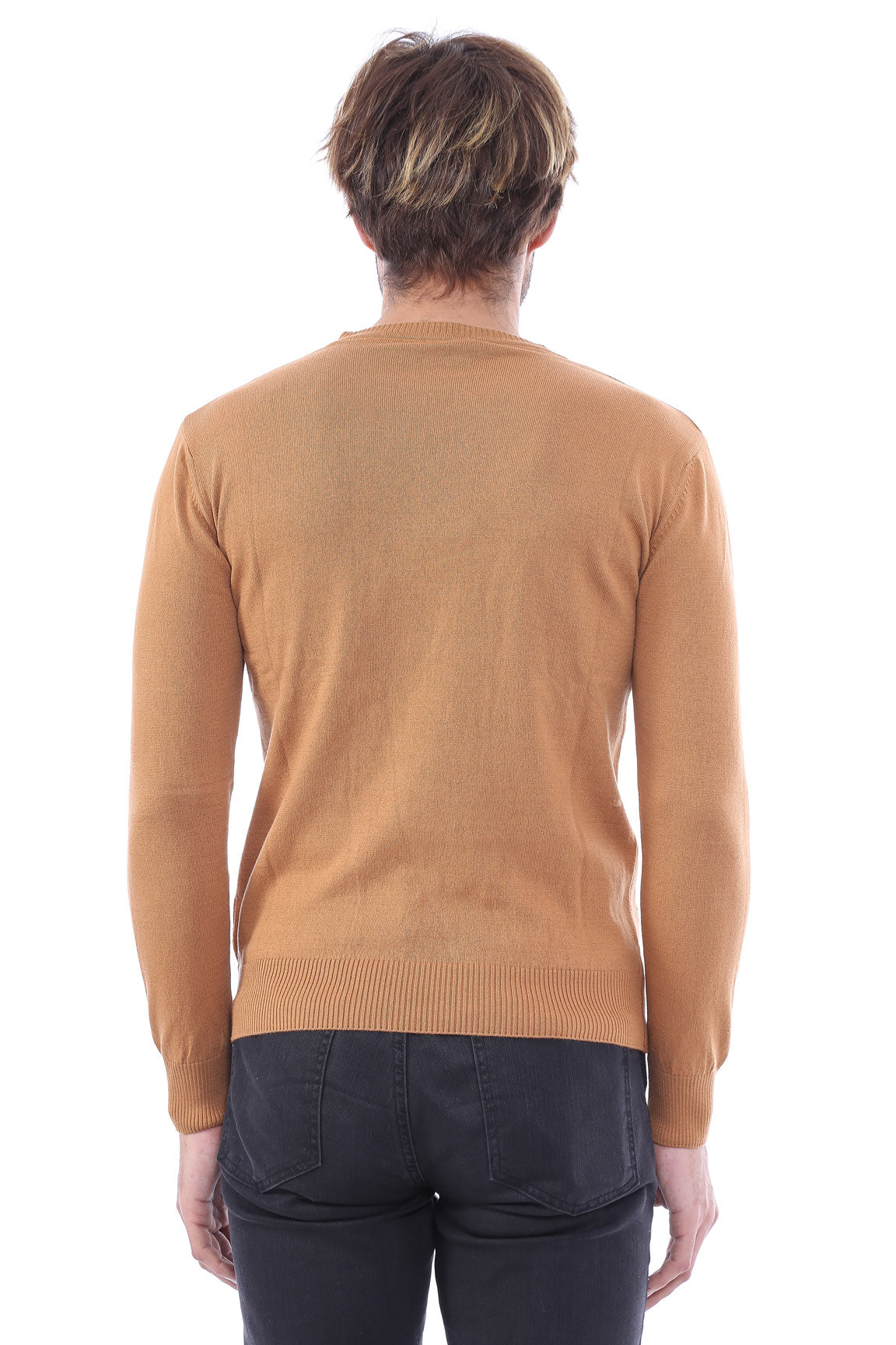 Circle Collar Camel Color Sweater