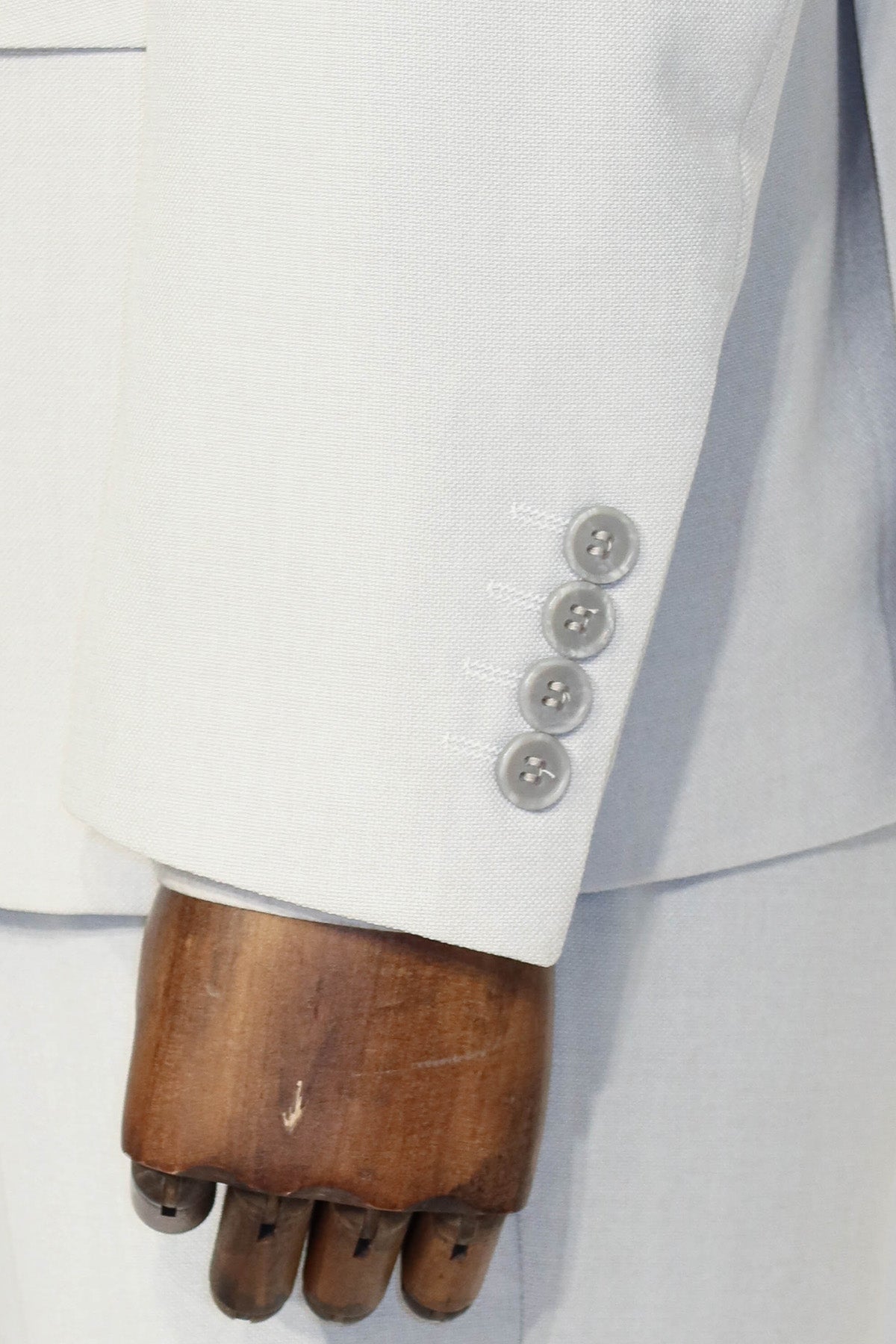 3 -Piece Single Button Peak Lapel White Men Suit -