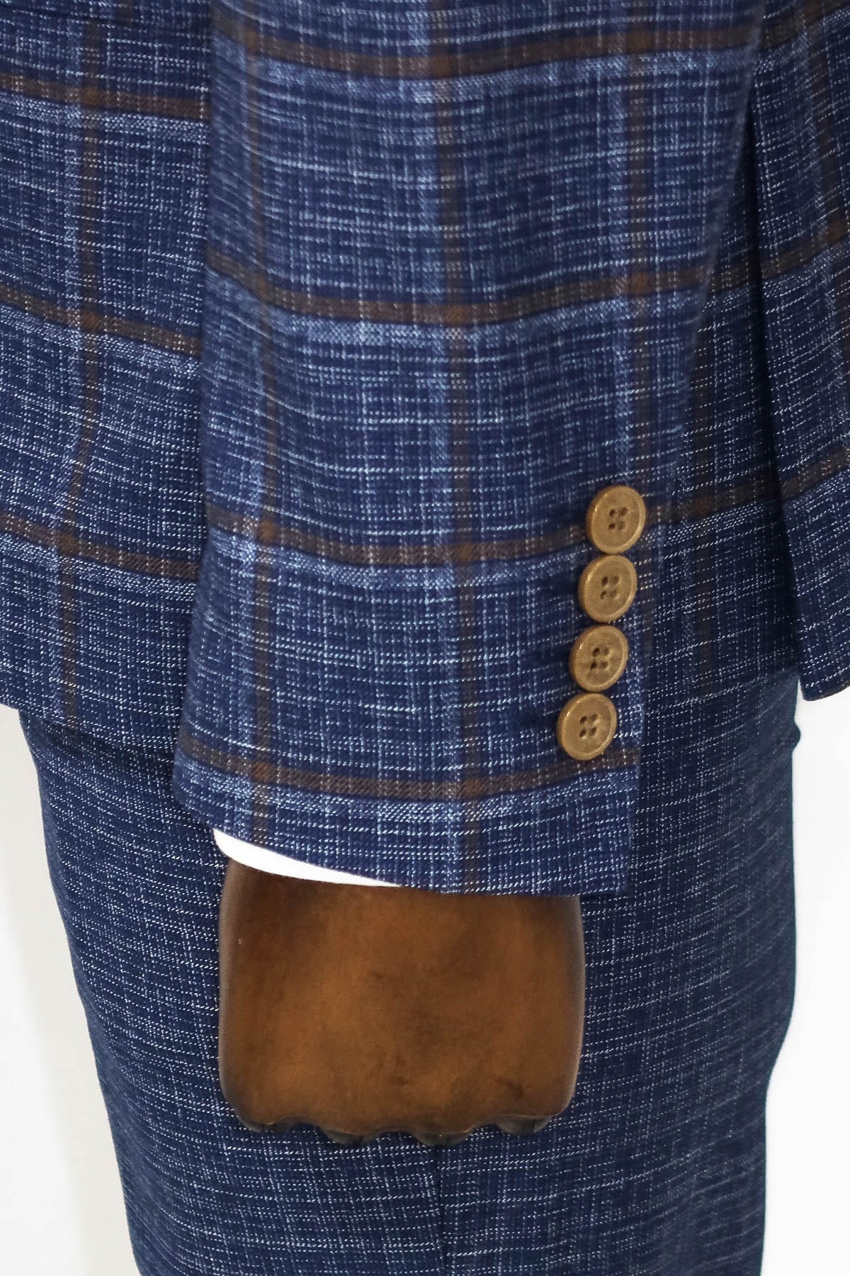 KOALA SYDNEY Slim Fit Checked Patterned Navy Blue Men Suit -