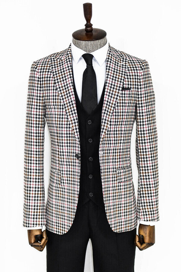 KOALA SYDNEY Plaid Black Men Suit