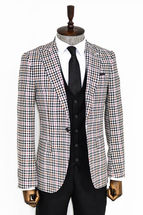 KOALA SYDNEY Plaid Black Men Suit