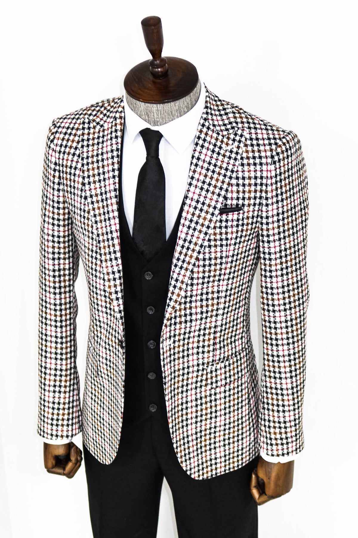 KOALA SYDNEY Plaid Black Men Suit