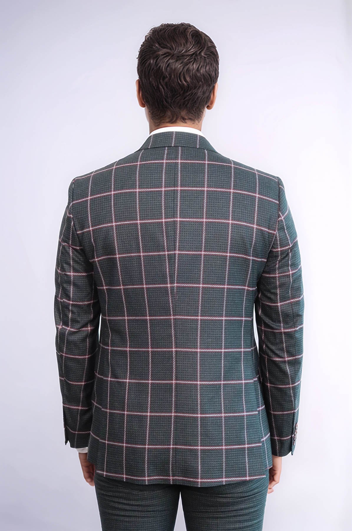 KOALA SYDNEY Checked Patterned Slim Fit Black Men Suit
