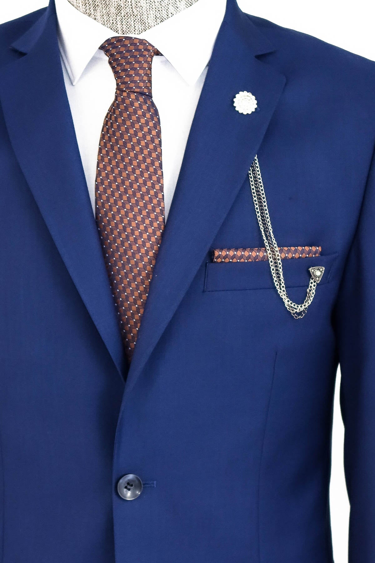 KOALA SYDNEY Two Buttons Two Piece Blue Men Suit -