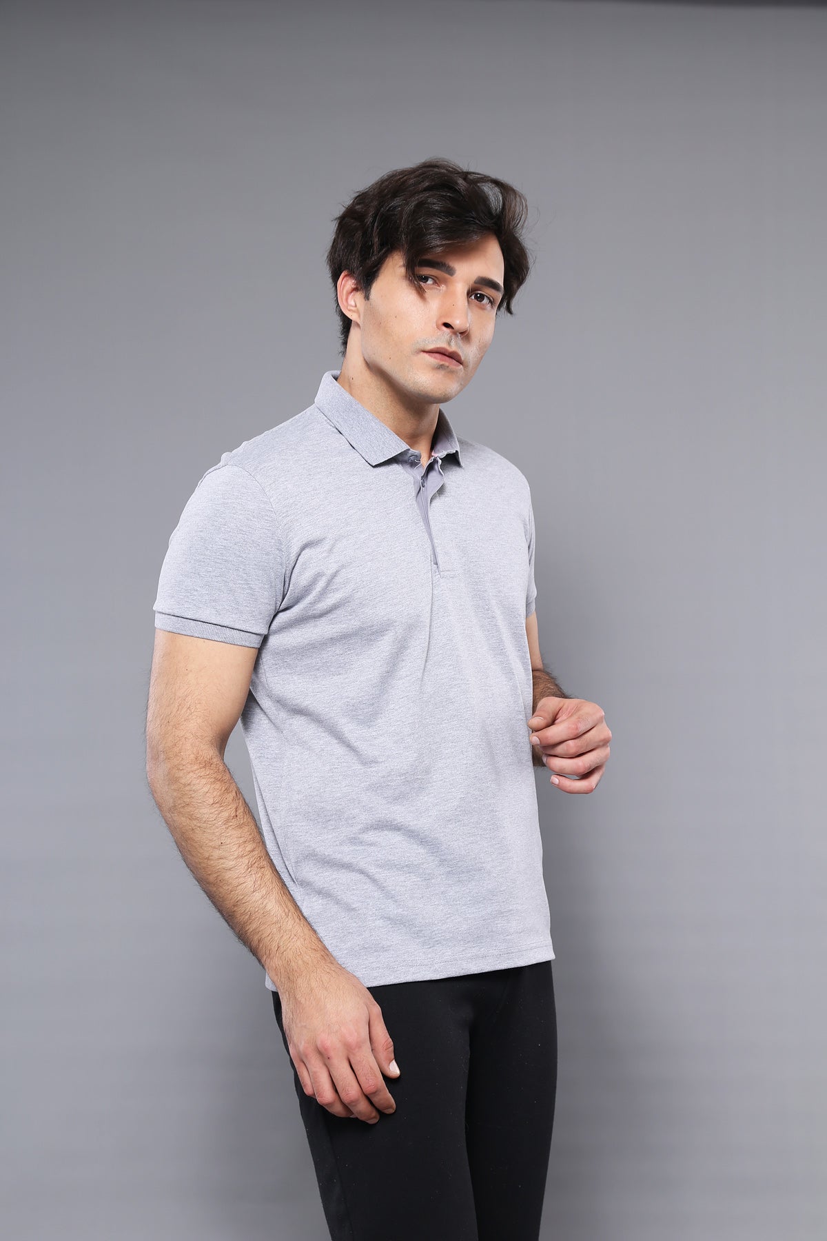 Polo Plain Grey T-Shirt - Wessi