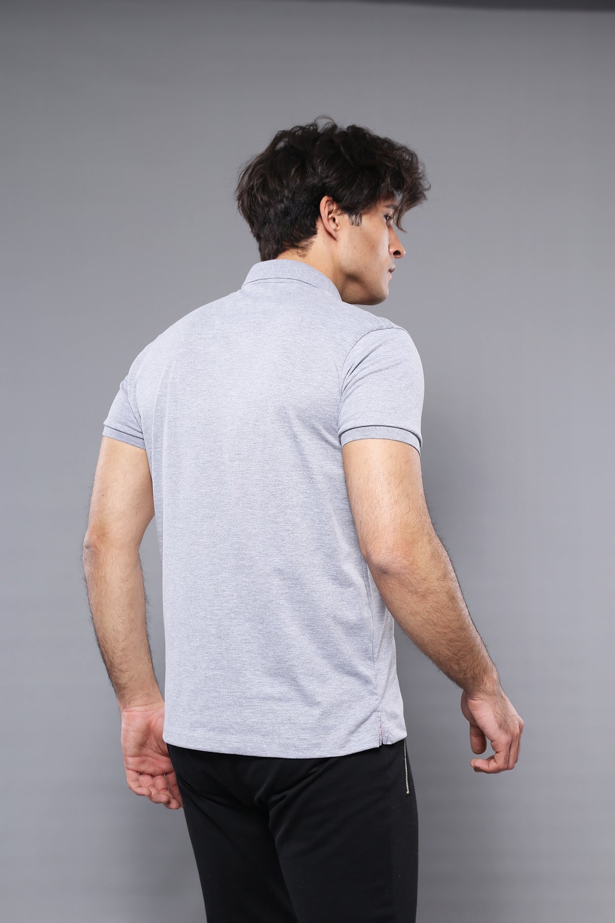 Polo Plain Grey T-Shirt - Wessi
