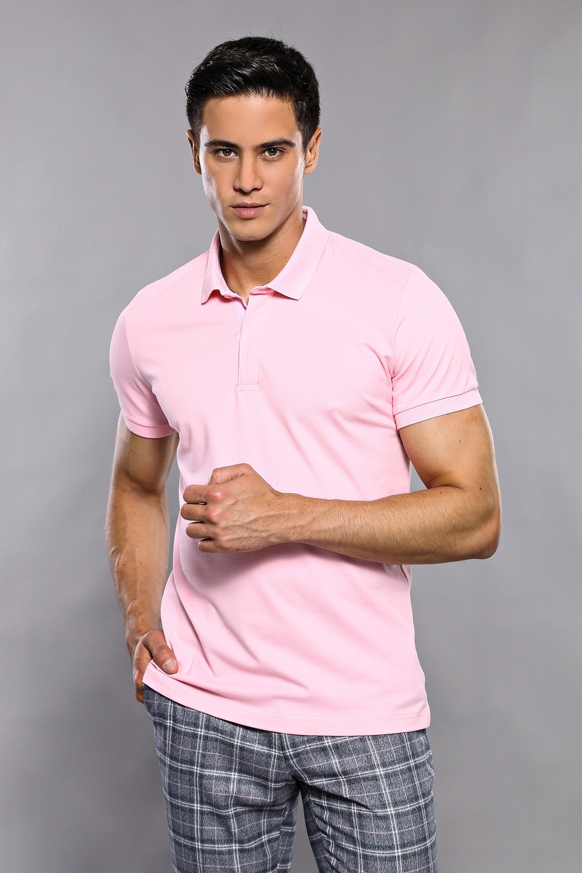Plain Pink Polo T-Shirt - Wessi