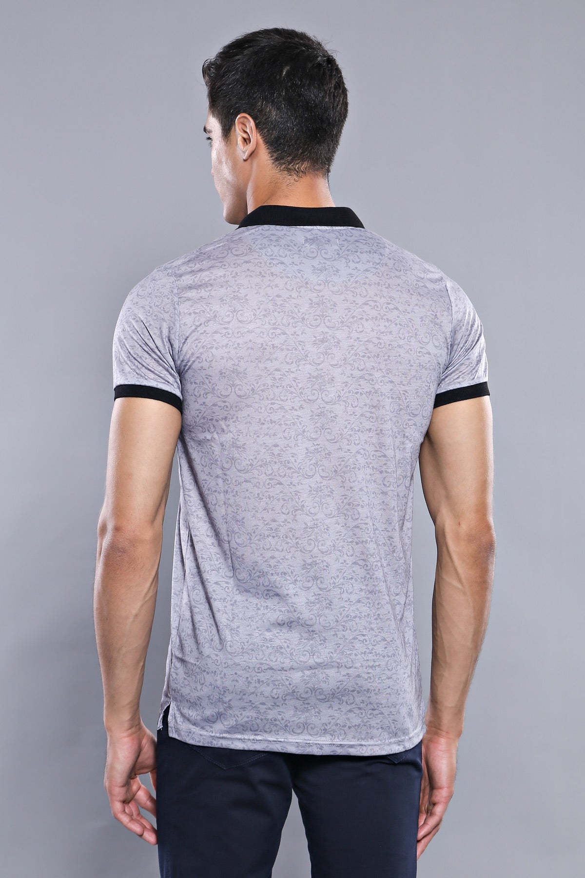 Grey Men's Floral T-Shirt