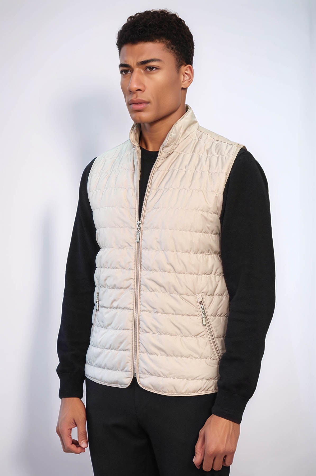 KOALA SYDNEY Quilted Sleeveless Beige Men Down Vest