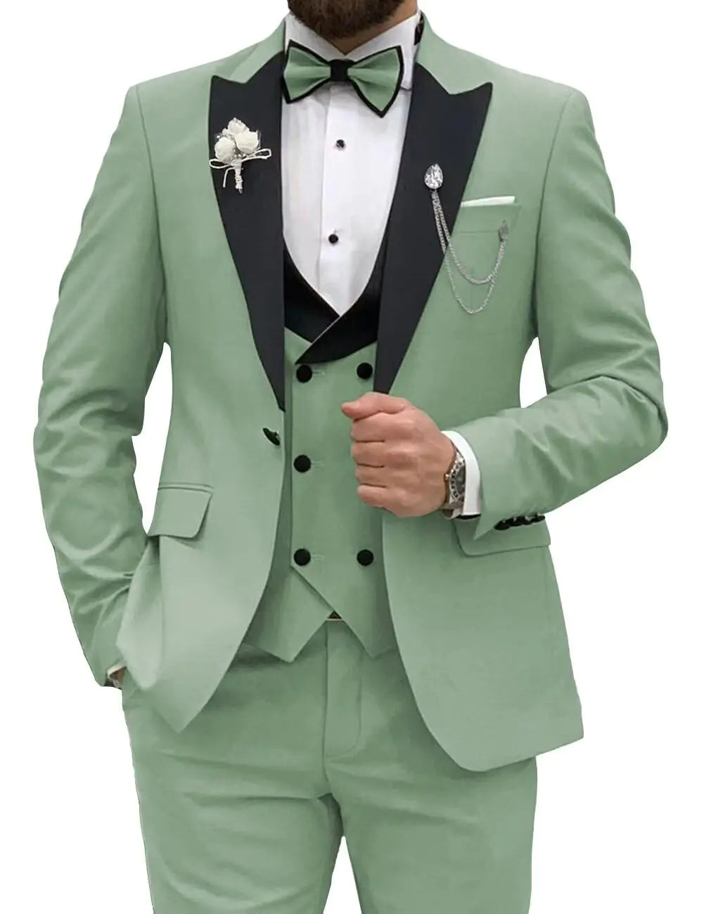 Wangyue Men’s 3-Piece Tuxedo Suit